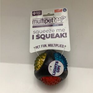 MULTIPET Doglucent TPR Dental Diamond Ball 3" Squeaky Dog Toy